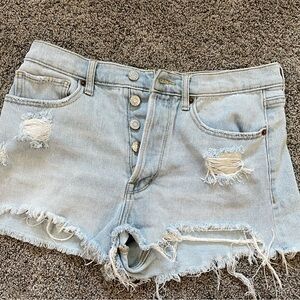 RSQ Blue Jean Shorts Distressed Cut-Off